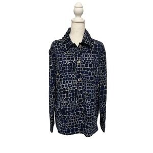 EUC Blue Zenergy button down from Chico’s size 3 (XL 16)